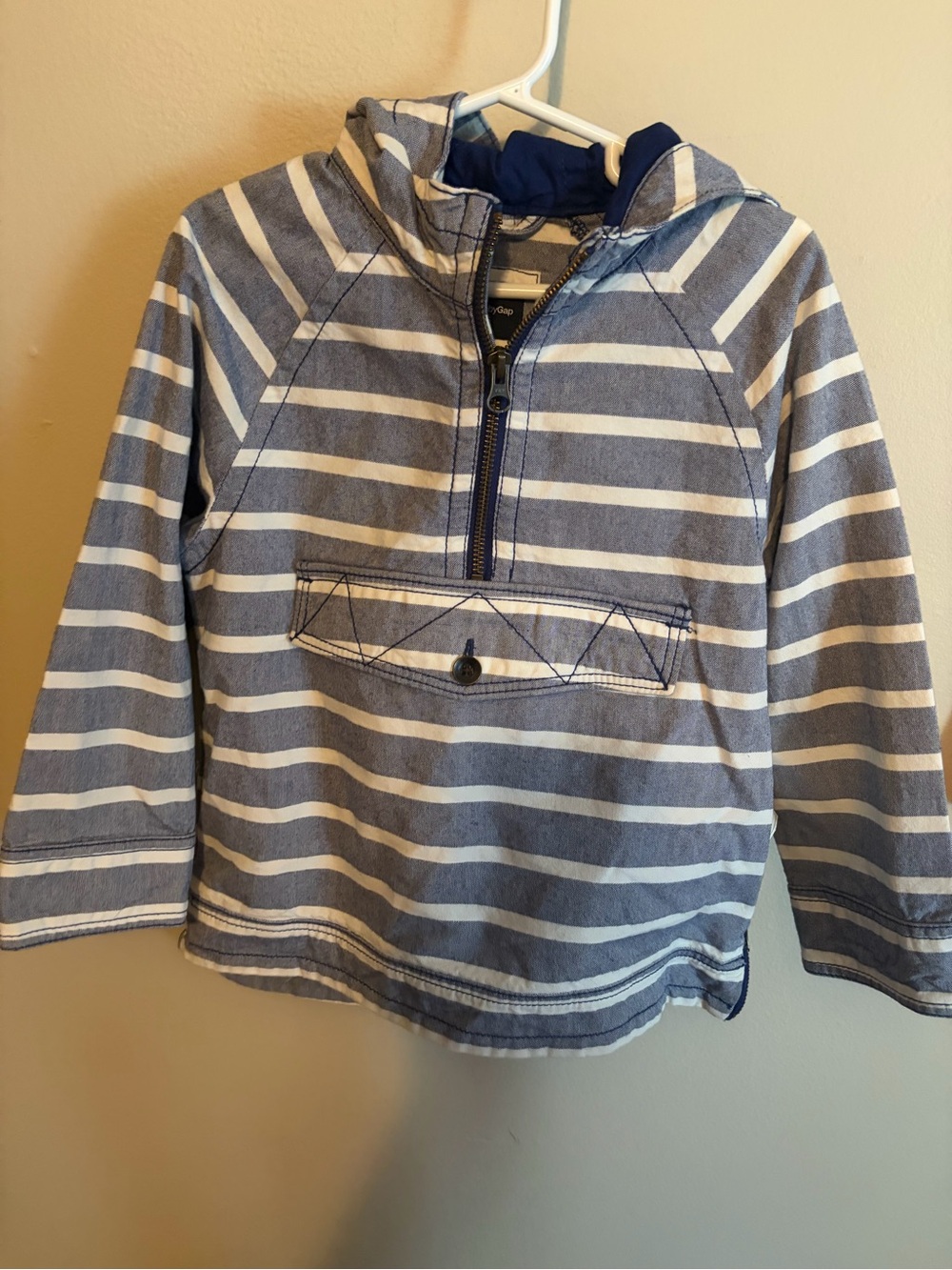 GAP Toddler Striped Hooded Half-Zip - Jacket